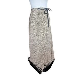 Leopard Print Faux Wrap Skirt